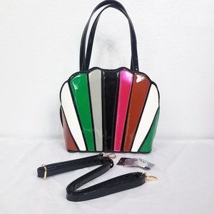 Ruby Black Patent Leather Hand Bag Shoulder Bag